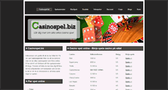 Desktop Screenshot of casinospel.biz